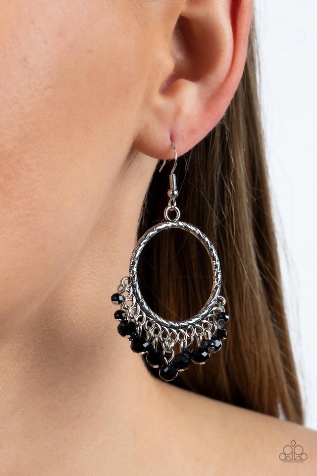 As if by Magic - Black - Paparazzi Earring Image