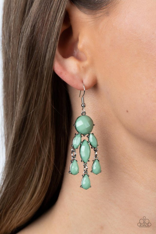 Summer Feeling - Green - Paparazzi Earring Image