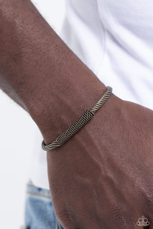 CABLE-Minded - Brass - Paparazzi Bracelet Image
