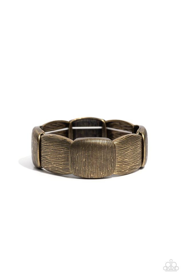 Prairie Block Party - Brass - Paparazzi Bracelet Image