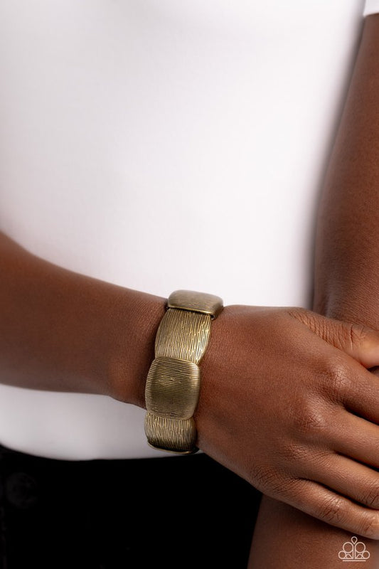 Prairie Block Party - Brass - Paparazzi Bracelet Image