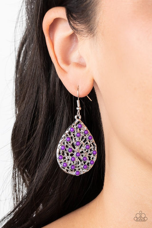 Botanical Berries - Purple - Paparazzi Earring Image