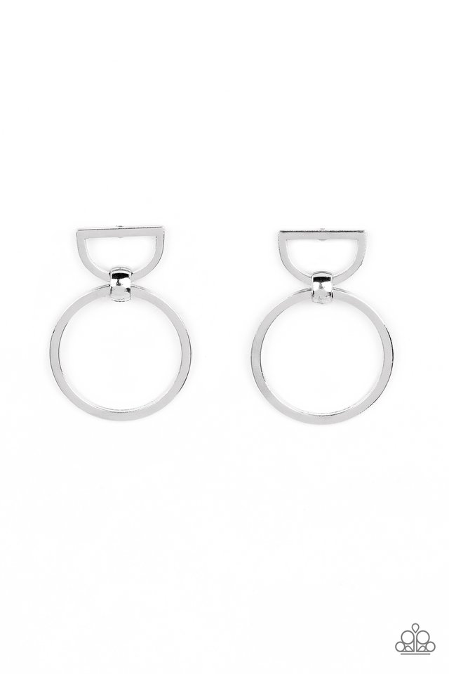 CONTOUR Guide - Silver - Paparazzi Earring Image