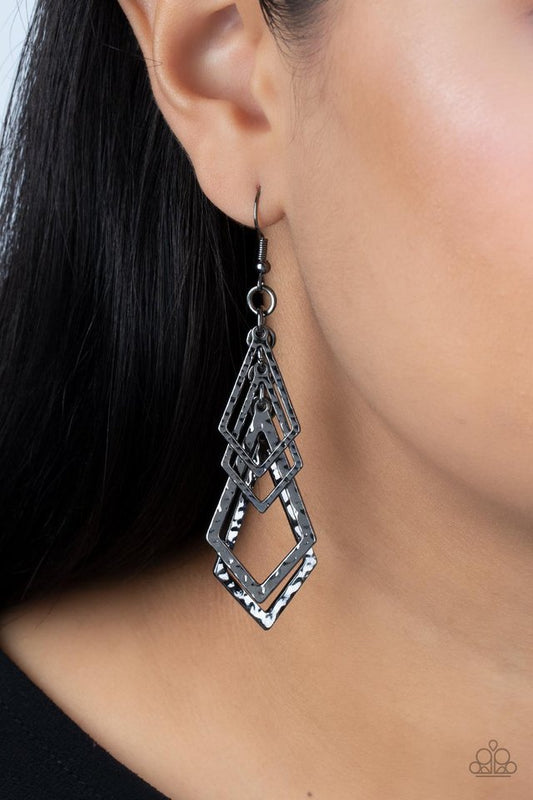 Totally TERRA-ific - Black - Paparazzi Earring Image
