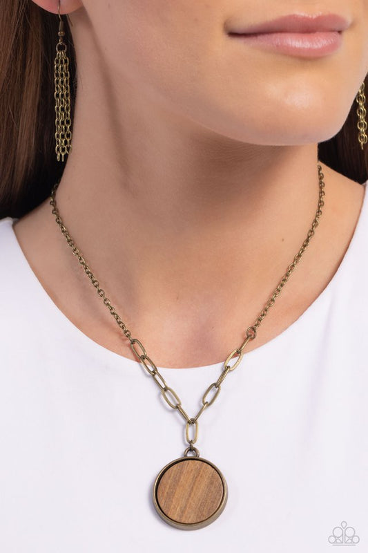 WOODnt Dream of It - Brass - Paparazzi Necklace Image