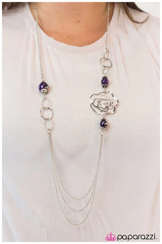 Paparazzi Necklace ~ Oh Happy Days - Purple