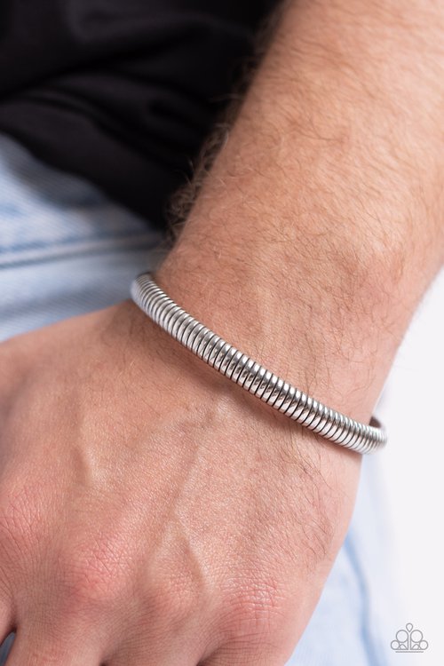 Let It RIB - Silver - Paparazzi Bracelet Image