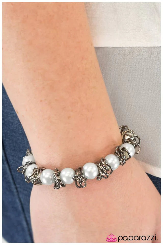Paparazzi Bracelet ~ A Mysterious Stranger - White