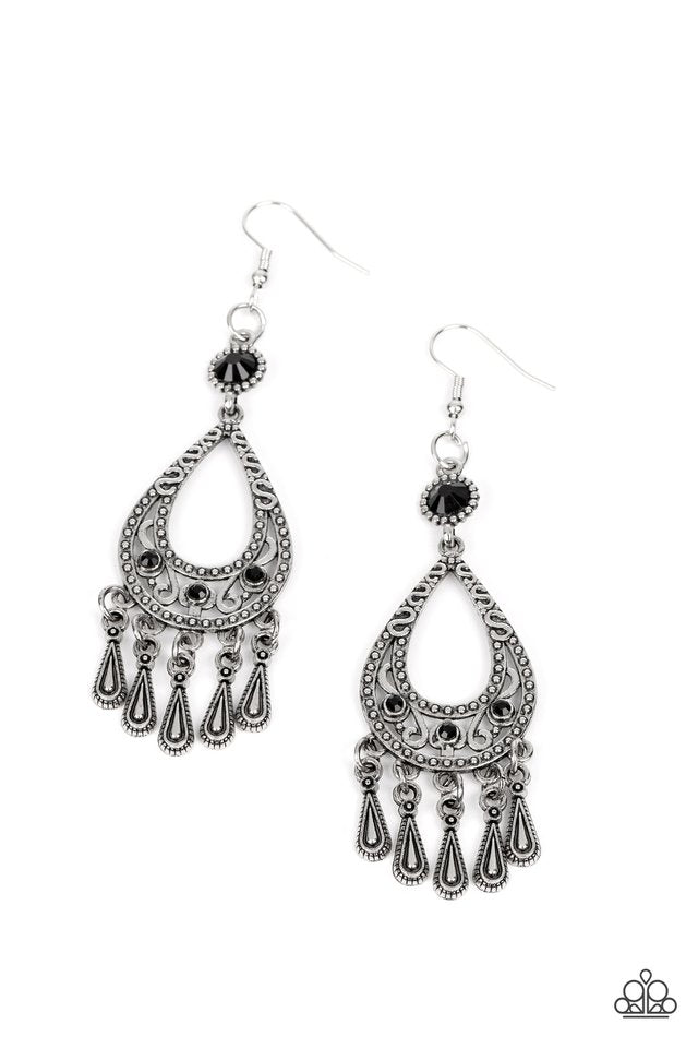 Viva la DIVA - Black - Paparazzi Earring Image