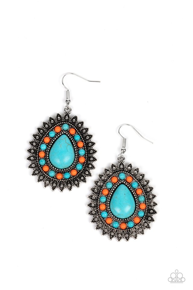 Sagebrush Sabbatical - Blue - Paparazzi Earring Image