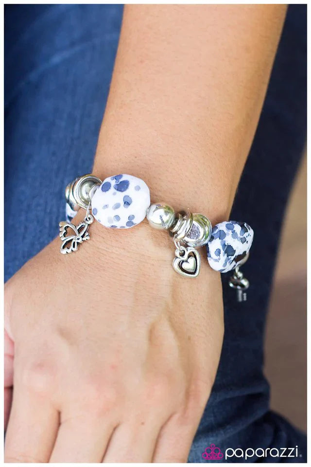 Paparazzi Bracelet ~ Just A Speck - White