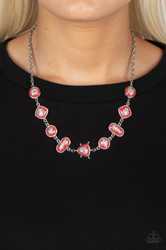 Fleek and Flecked - Red - Paparazzi Necklace Image