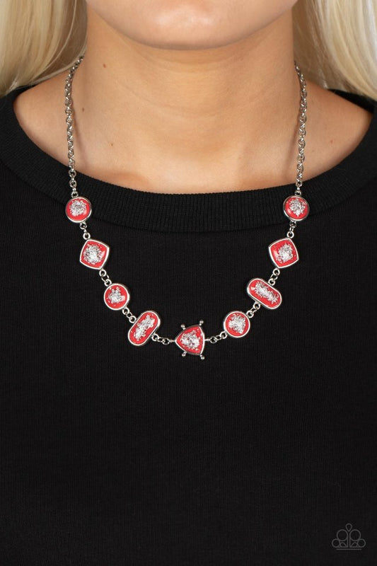 Fleek and Flecked - Red - Paparazzi Necklace Image