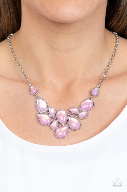 Keeps GLOWING and GLOWING - Pink - Paparazzi Necklace Image
