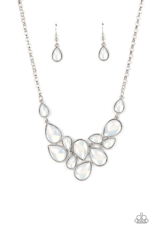 Keeps GLOWING and GLOWING - White - Paparazzi Necklace Image