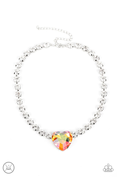 Paparazzi Necklace ~ Heart in My Throat - Orange