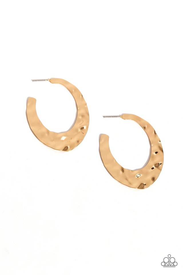 Make a Ripple - Gold - Paparazzi Earring Image