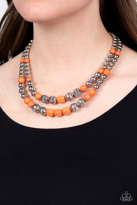 Country Road Trip - Orange - Paparazzi Necklace Image