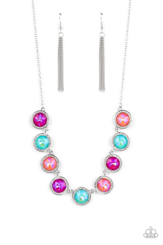 Queen of the Cosmos - Orange - Paparazzi Necklace Image