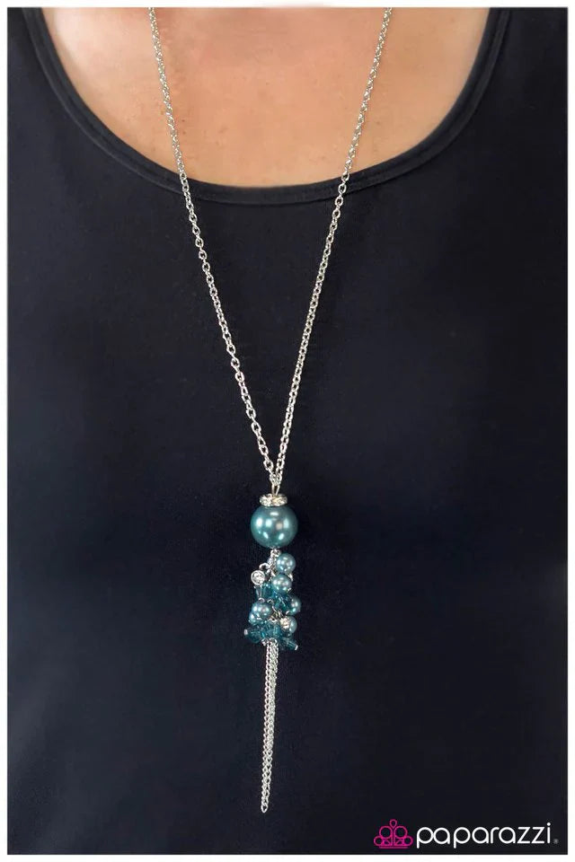 Paparazzi Necklace ~ The Low Down - Blue