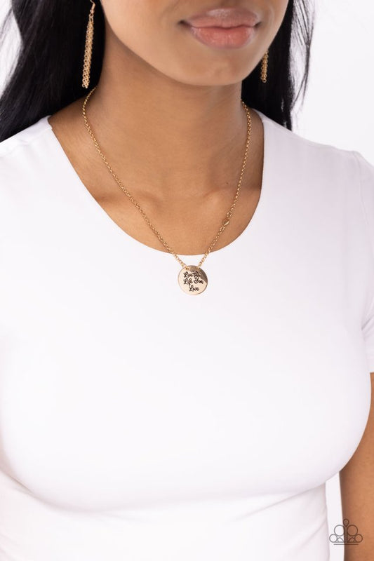​Live The Life You Love - Gold - Paparazzi Necklace Image
