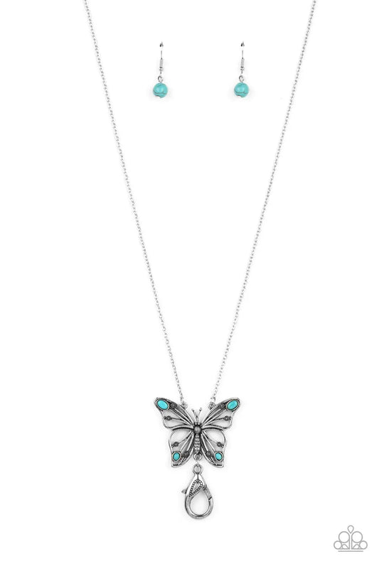 Paparazzi Necklace ~ Badlands Butterfly - Blue
