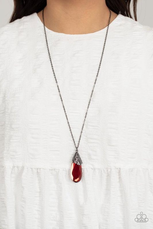 Dibs on the Dazzle - Red - Paparazzi Necklace Image