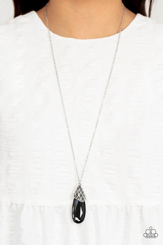 Dibs on the Dazzle - Silver - Paparazzi Necklace Image