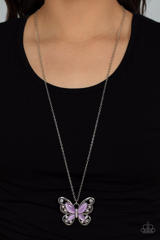 Wings Of Whimsy - Purple - Paparazzi Necklace Image