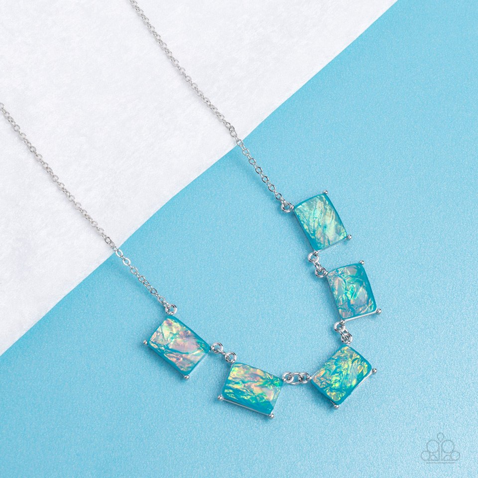 Opalescent Oblivion - Blue - Paparazzi Necklace Image