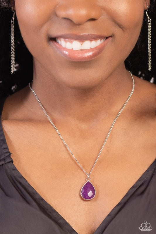 Sparkling Stones - Purple - Paparazzi Necklace Image
