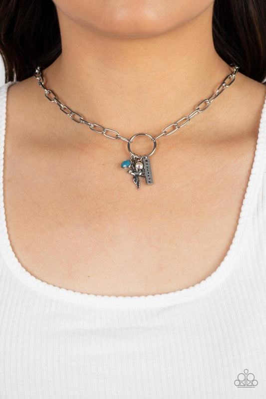 Inspired Songbird - Blue - Paparazzi Necklace Image