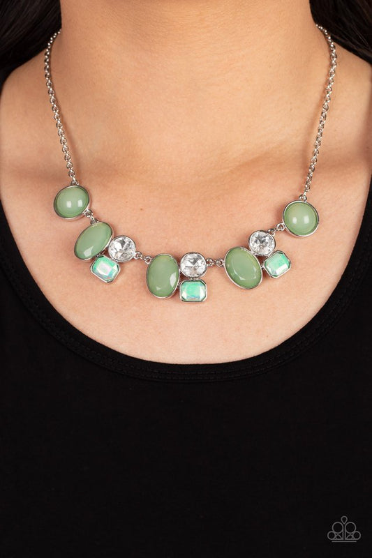 Fantasy World - Green - Paparazzi Necklace Image