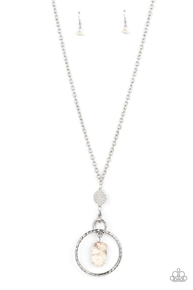 Keep the PIECE - White - Paparazzi Necklace Image