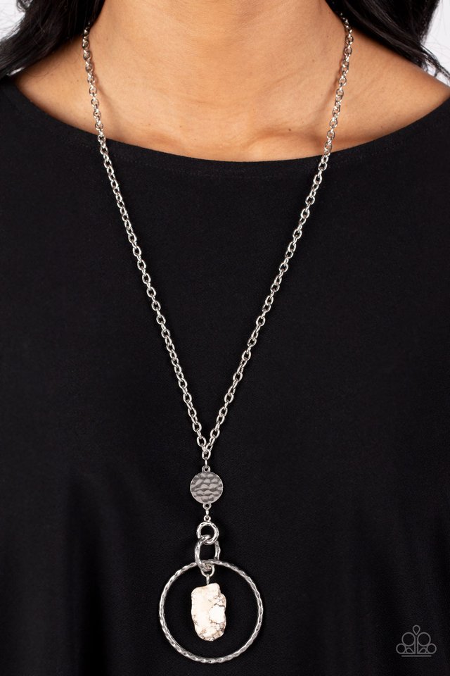 Keep the PIECE - White - Paparazzi Necklace Image