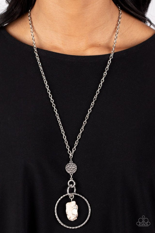 Keep the PIECE - White - Paparazzi Necklace Image