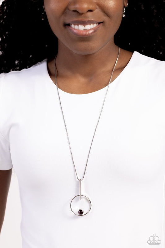 Hooped Theory - Purple - Paparazzi Necklace Image