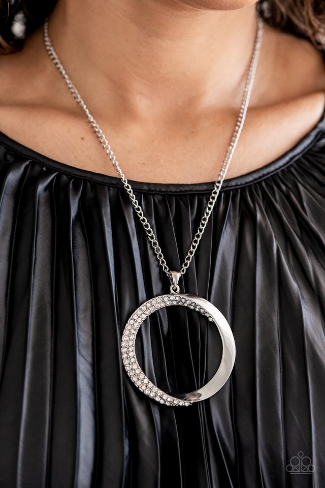 Encrusted Elegance - White - Paparazzi Necklace Image