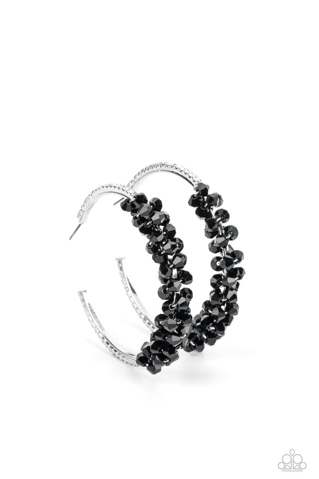 Bubble-Bursting Bling - Black - Paparazzi Earring Image