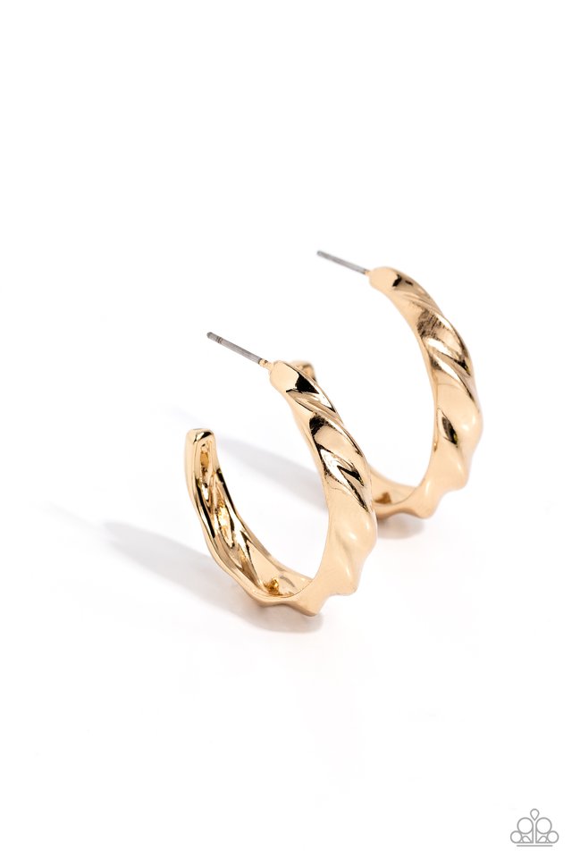 HOOP it Up - Gold - Paparazzi Earring Image