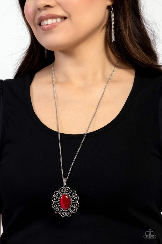 Sentimental Sabbatical - Red - Paparazzi Necklace Image