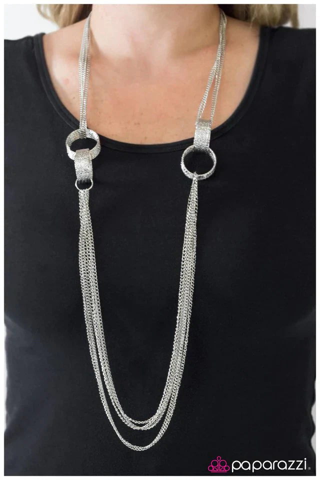 Paparazzi Necklace ~ Make Believe - Silver