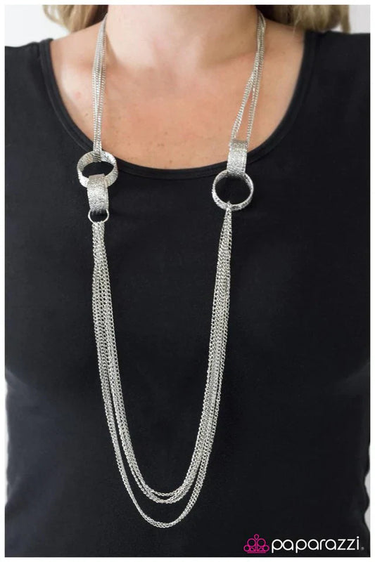 Paparazzi Necklace ~ Make Believe - Silver