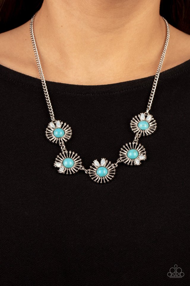 Fully Solar-Powered - Blue - Paparazzi Necklace Image