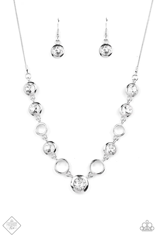 Paparazzi Necklace ~ Elegantly Elite - White