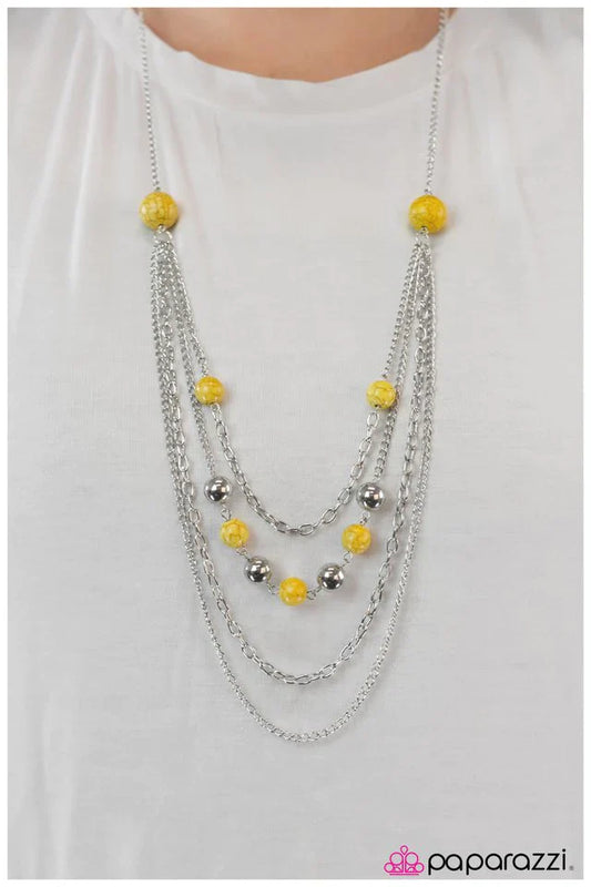 Paparazzi Necklace ~ Roman Holiday - Yellow