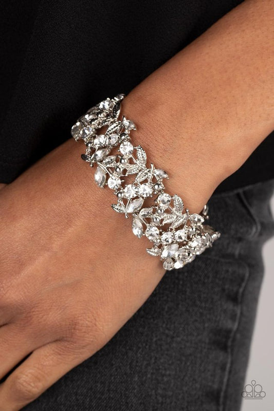 Feathered Finesse -White - Paparazzi Bracelet Image
