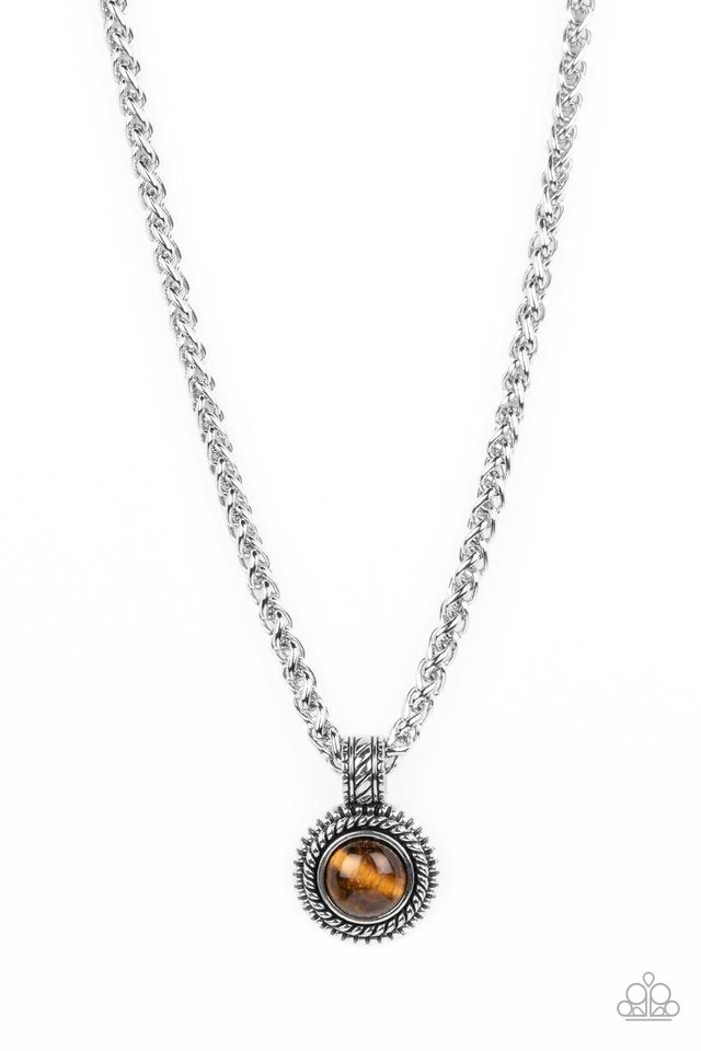 Pendant Dreams - Brown - Paparazzi Necklace Image