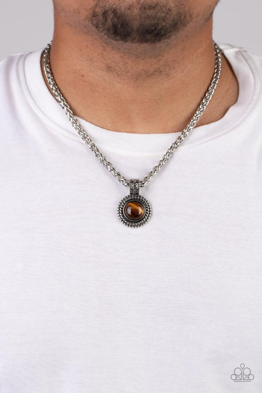 Pendant Dreams - Brown - Paparazzi Necklace Image