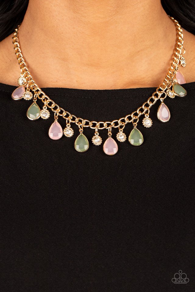 Frosted and Framed - Multi - Paparazzi Necklace Image